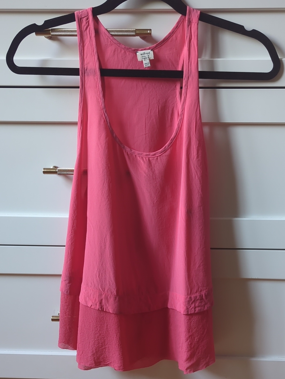 Wilfred Hot Pink Layered Sleeveless Blouse XXS